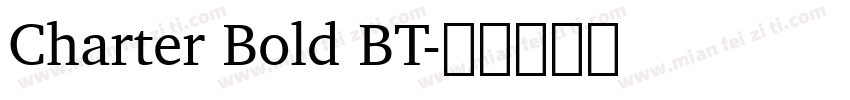 Charter Bold BT字体转换